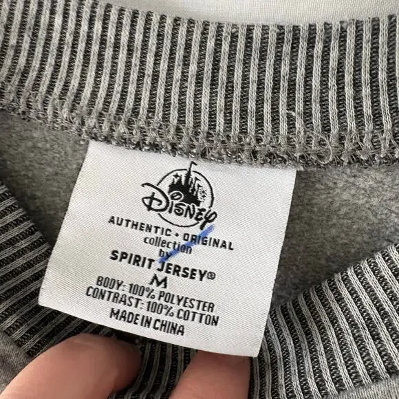 Walt Disney World Spirit Jersey Womens Medium Gray Sherpa Fleece Sweatshirt - Picture 4 of 6